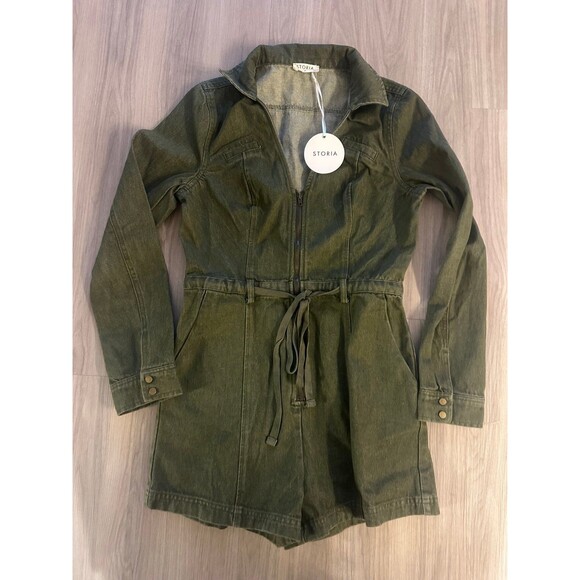 Storia "Fighter Pilot" Long Sleeve Romper‎ size Medium - Picture 1 of 3
